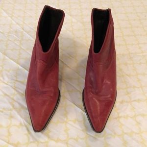 Donald J. Pliner Leather Booties.